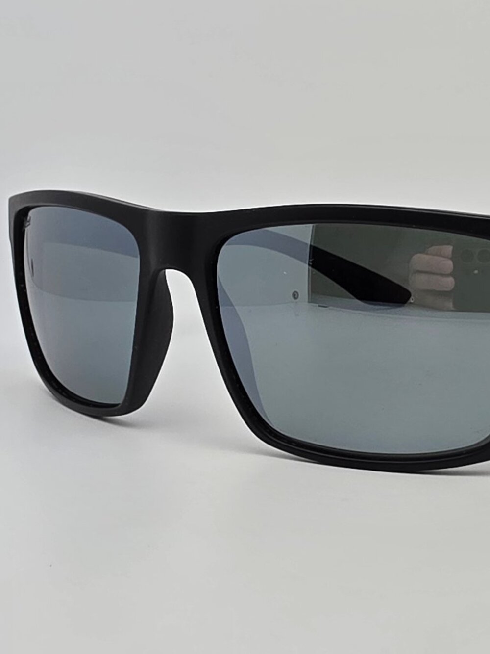 Hobie Eclipse R4L Matte Black Frame Polarized Silver Mirror Lens Sunglasses 58mm